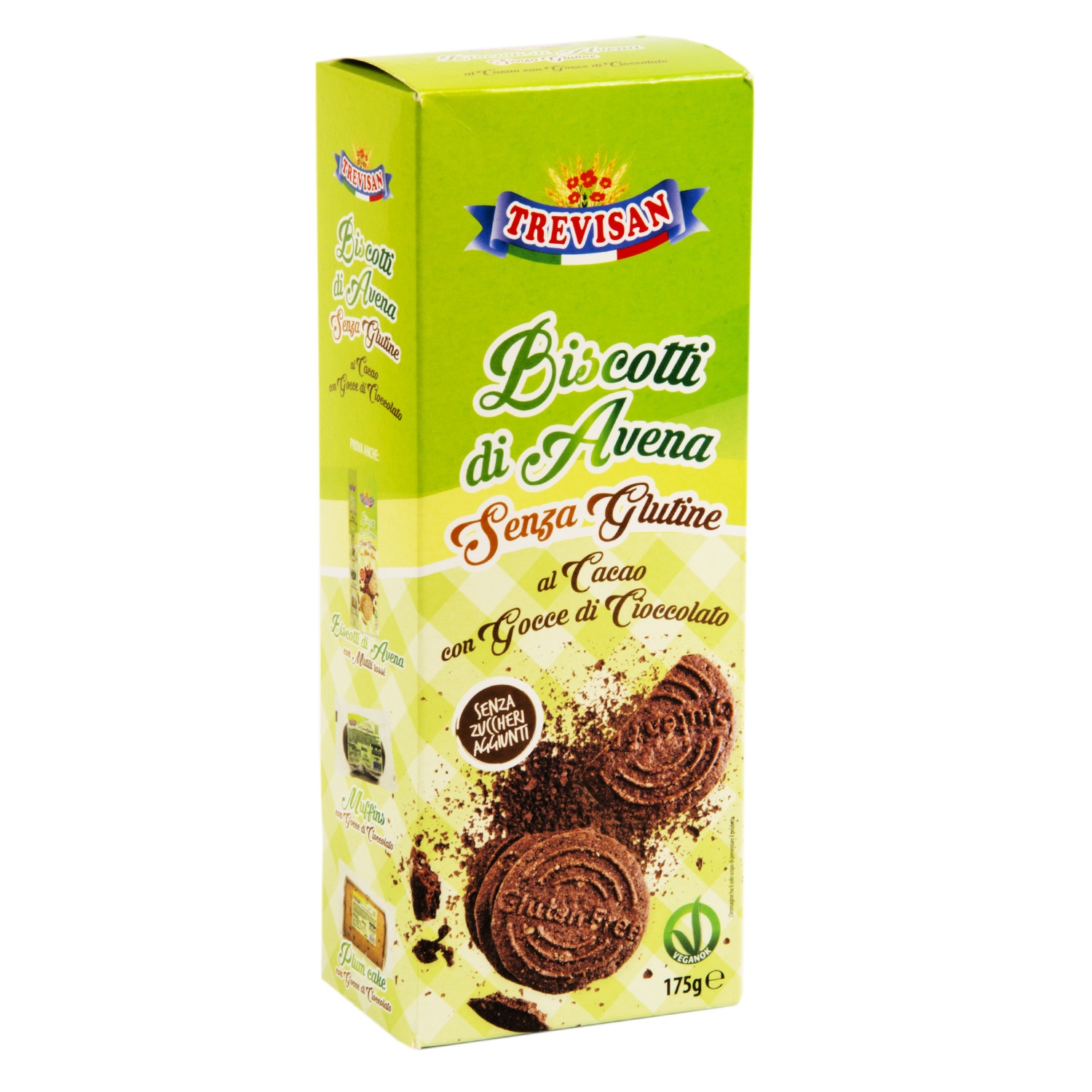 Biscotti di avena s/glutine al cacao NO BIO - Trevisan Shop